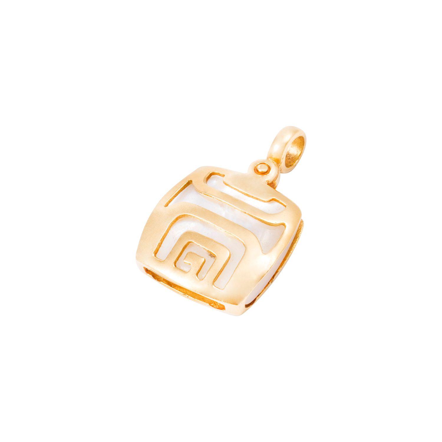Colgante Oro Amarilo 18kt Nácar y Diseño-0