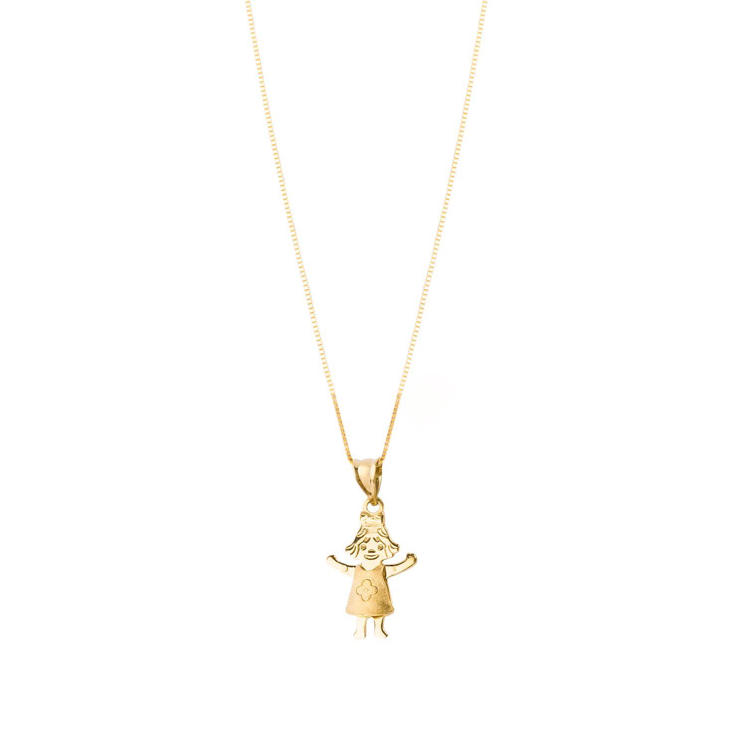Colgante de Oro 18kt Niña Vestido-2