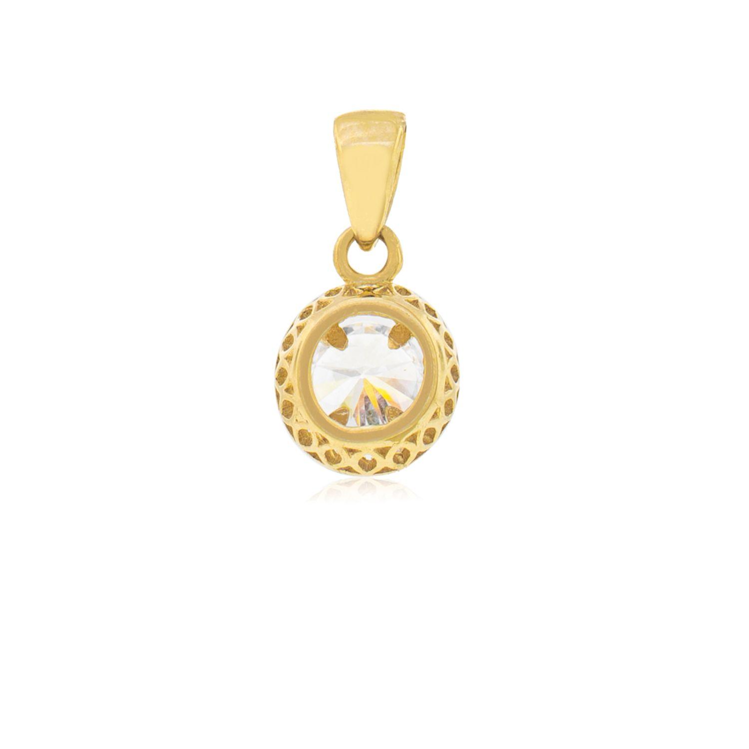 Colgante de Oro 18kt Piedra Circon-2