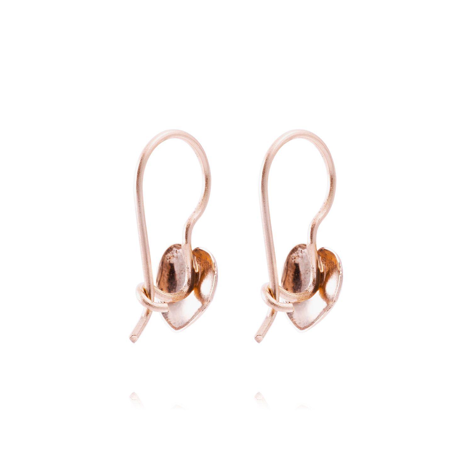 Aros Oro Miel 18kt  Corazón Rigido Mediano-2