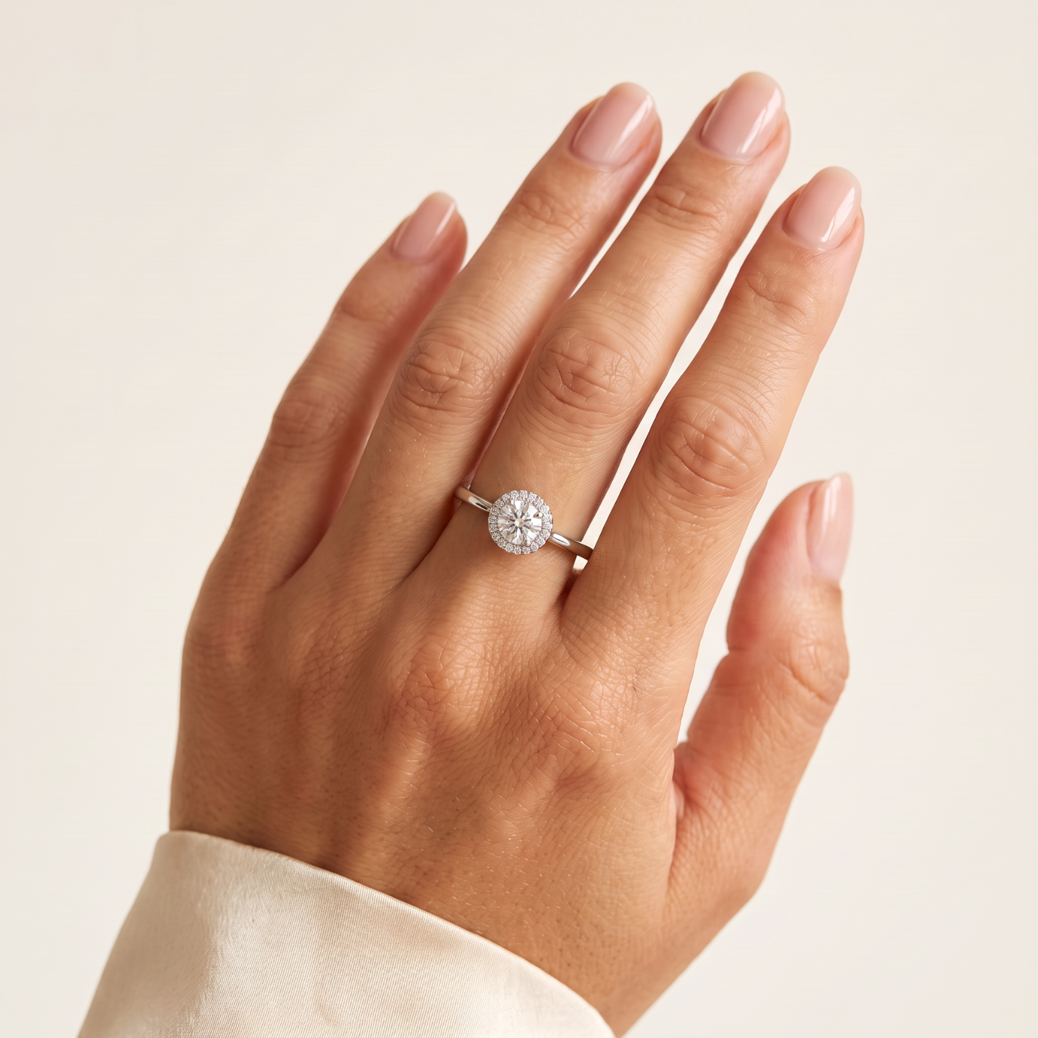 Anillo de Plata Esterlina 925 Circon 6mm Ajustable-3