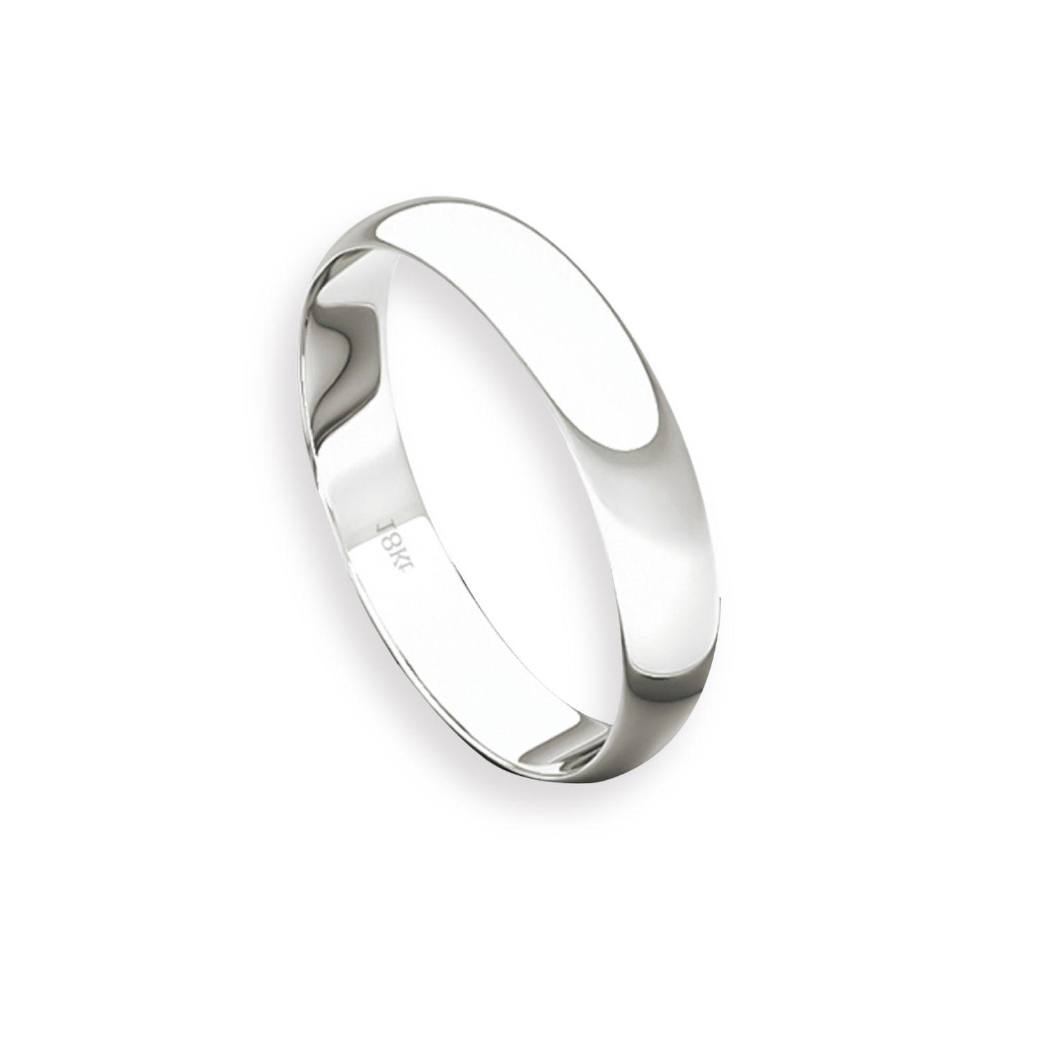 Argolla Matrimonio de Oro Blanco 18kt Inglés Bari de 3,0mm-2