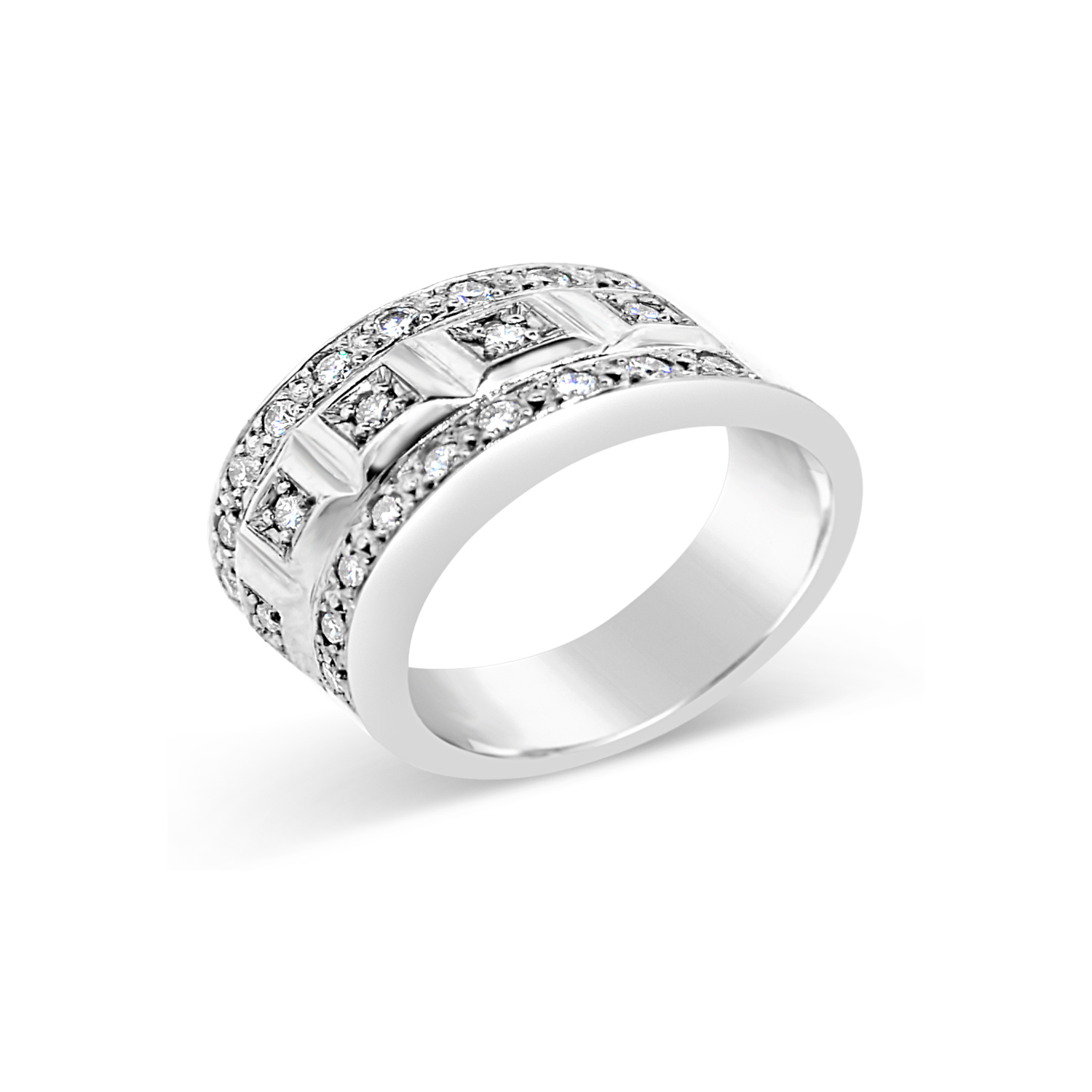 Anillo de Platino 950 Modelo Ekati con 23 Diamantes Corte Brillante de 2pts-0
