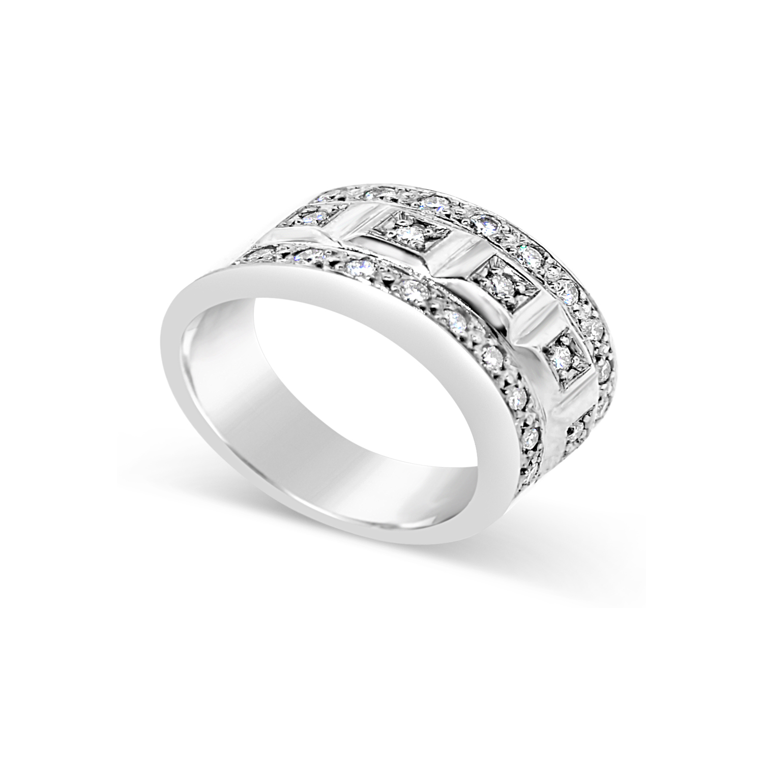 Anillo de Platino 950 Modelo Ekati con 23 Diamantes Corte Brillante de 2pts-1