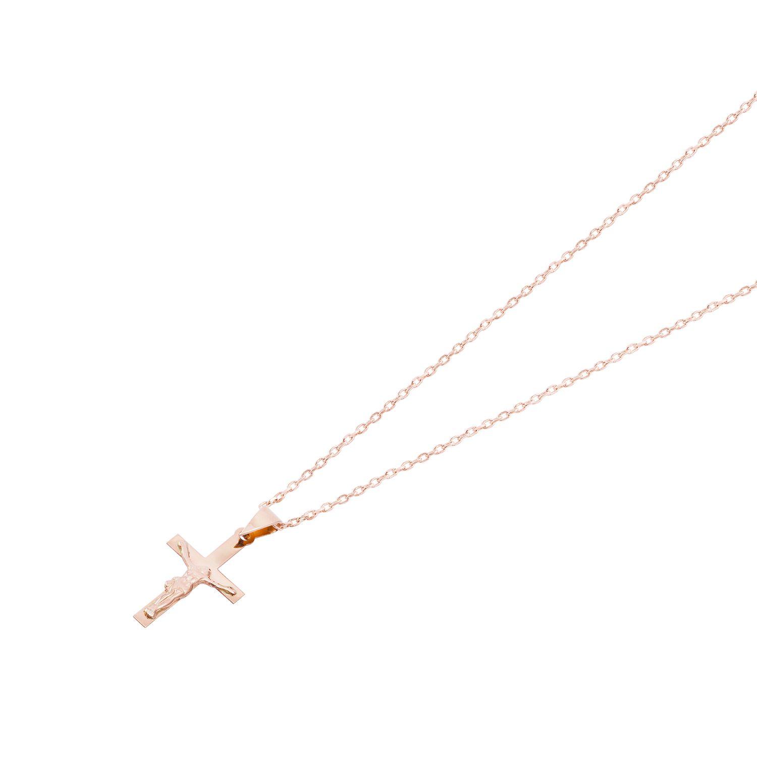 Colgante Oro Miel 18kt Cruz Cristo 17x30mm-2