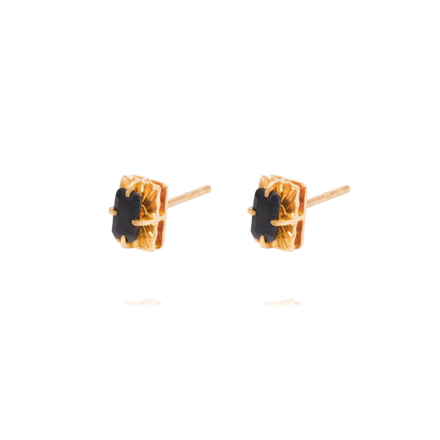 Aros Oro Amarillo 18kt Onix 4,5 mm-0