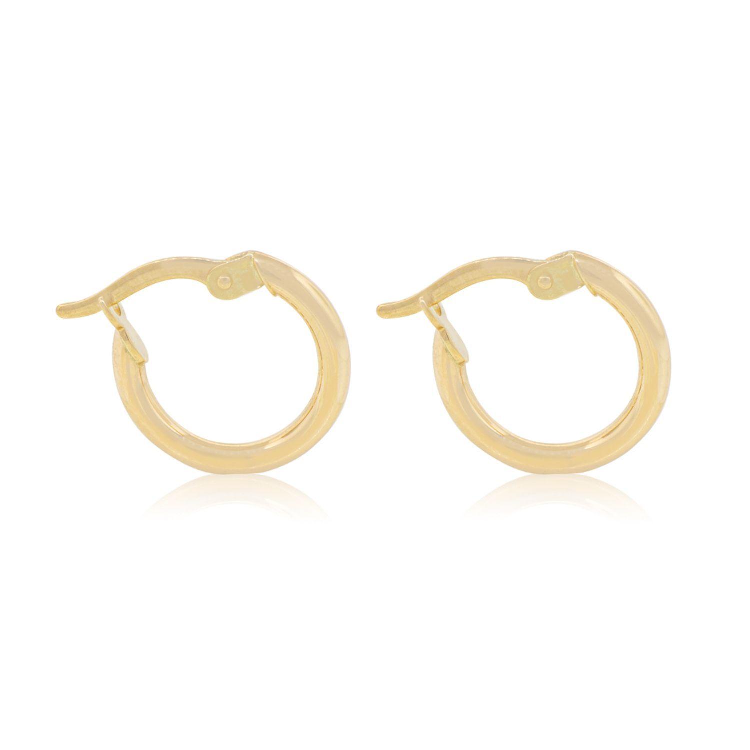 Aros de Oro 18kt Argollas Tipo Pequeña 10MM-2