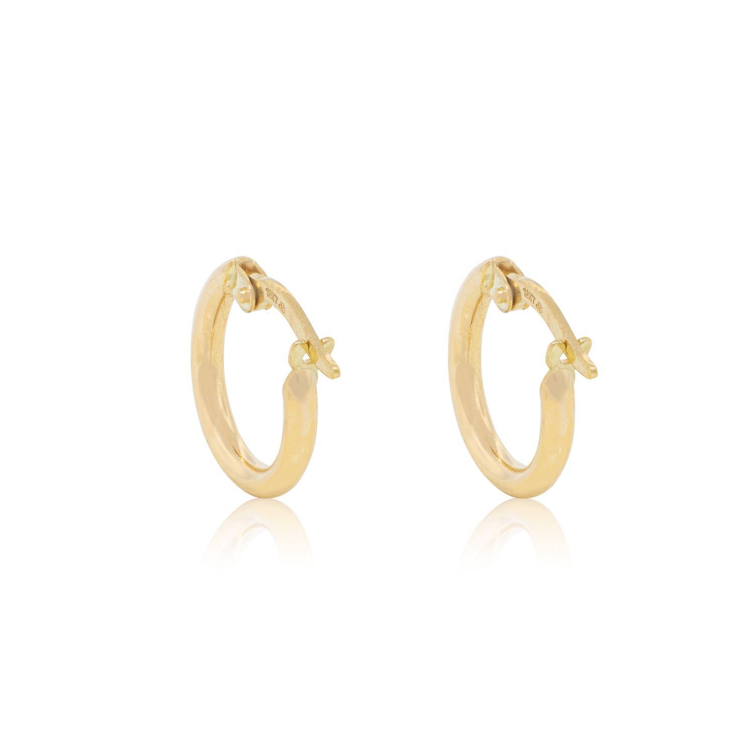 Aros de Oro 18kt Argollas Tipo Pequeña 10MM-2