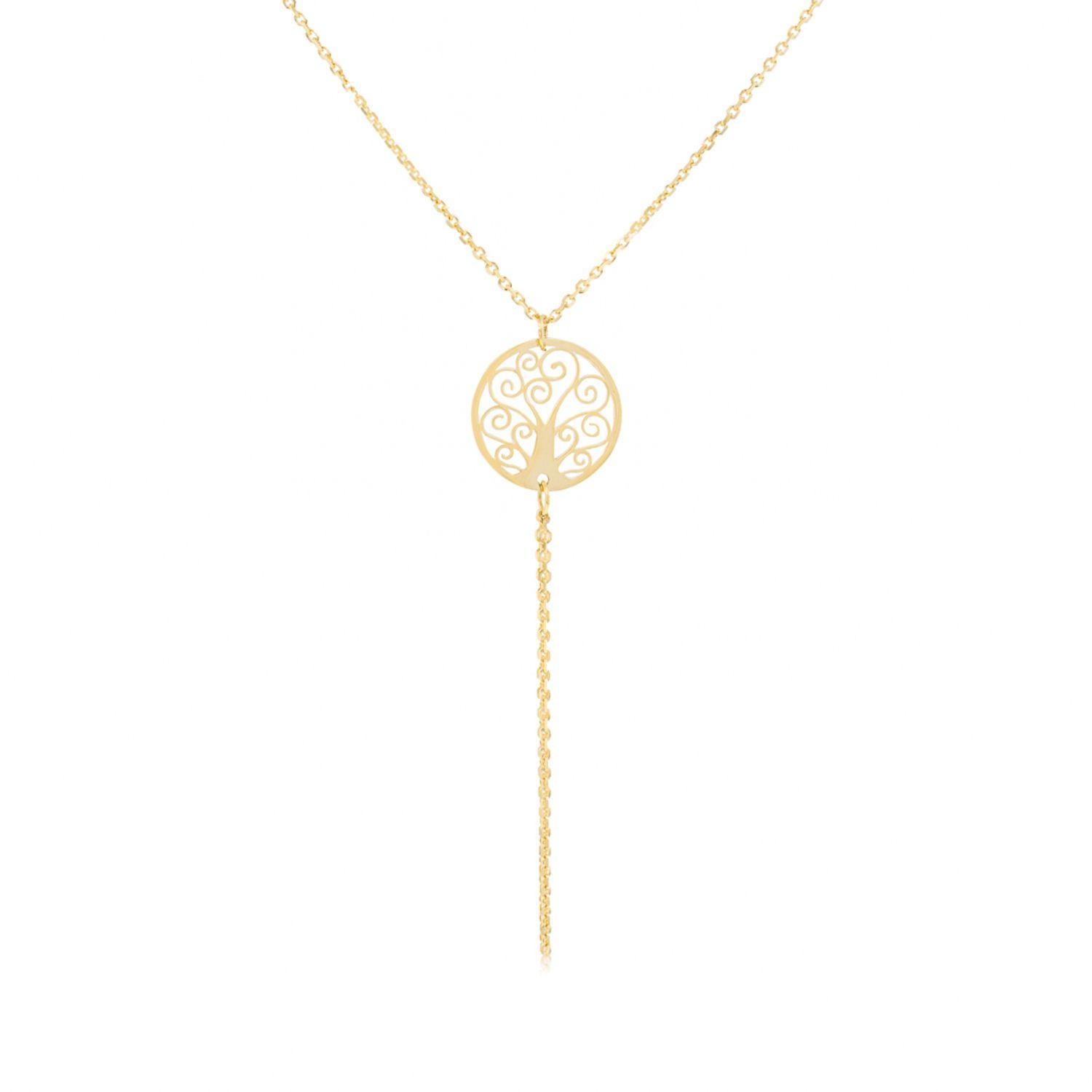 Collar de Oro 18kt Arbol Liso 8837-1