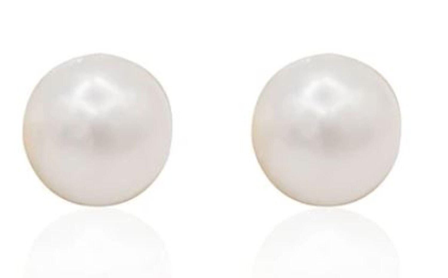 Aros de Oro 18kt  Perla Cultivada 10 mm-0