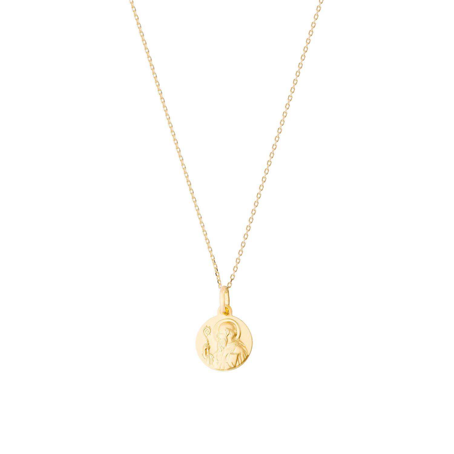 Colgante de Oro 18kt Escapulario San Benito 12mm-3