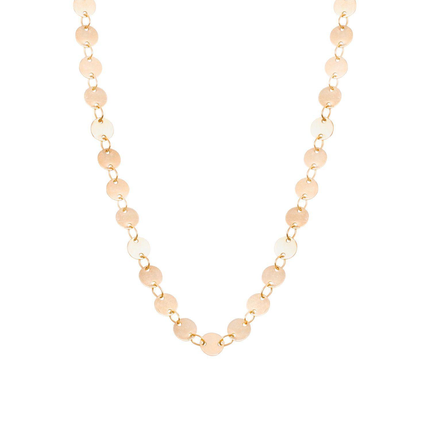 Collar de Plata Esterlina 925 Círculos Bañado en Oro 14kt-1
