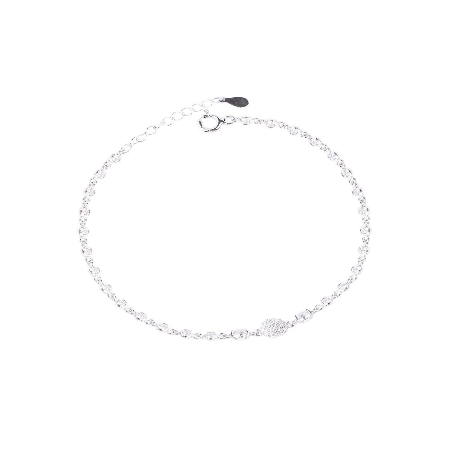 Pulsera de Plata Esterlina 925 29 Puntos Luz Circon-0