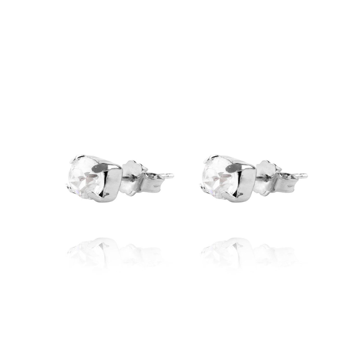 Aros de Plata Esterlina 925 Topacio Circon-0