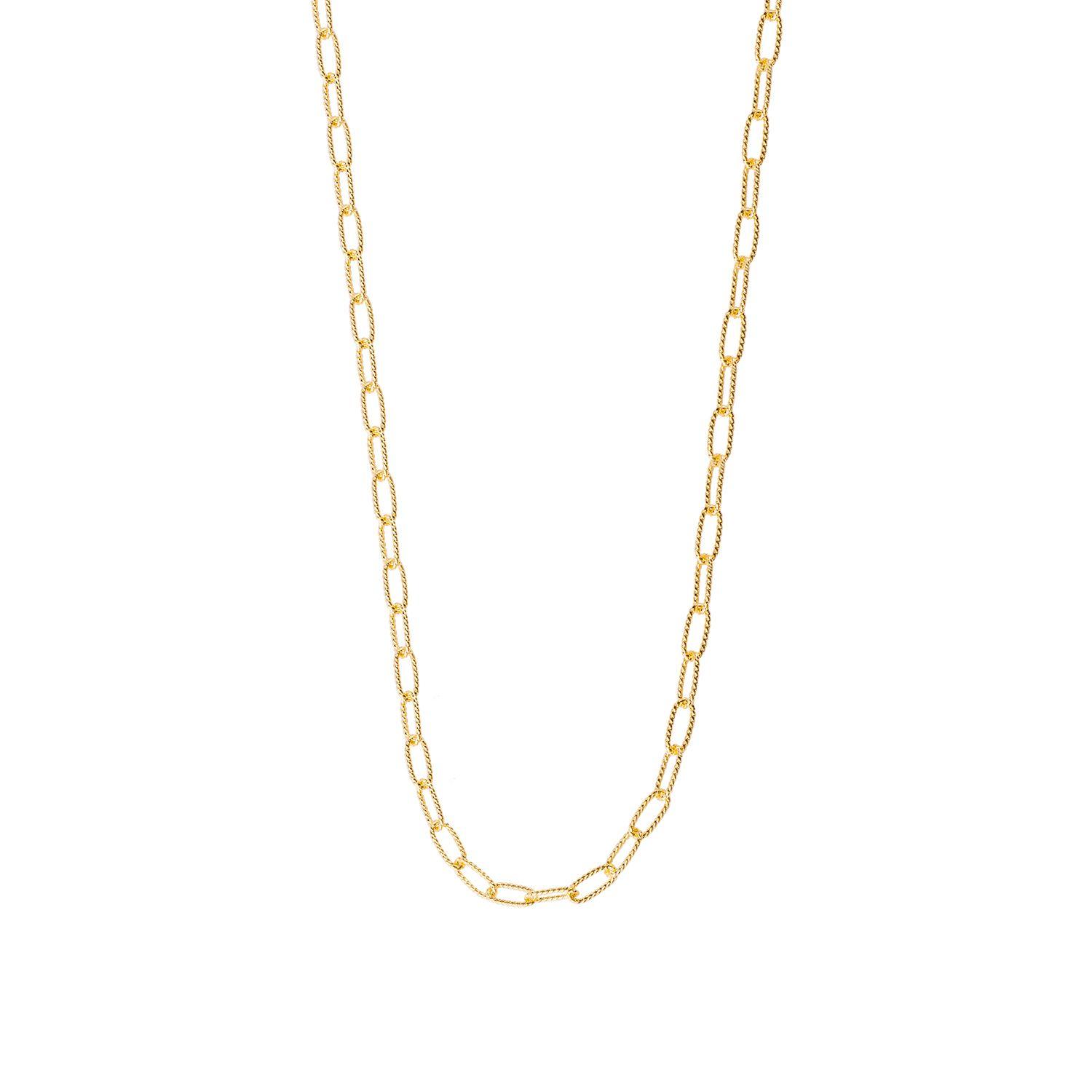 Collar de Oro 18kt Modelo Eslabon Satinado Mediano-2
