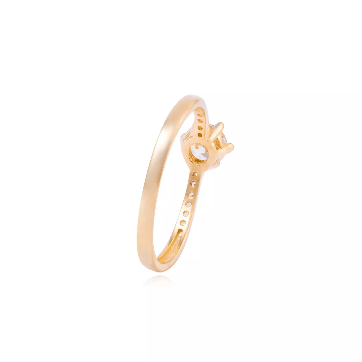 Anillo Compromiso de Oro 18Kt Circonita 5mm Central-2