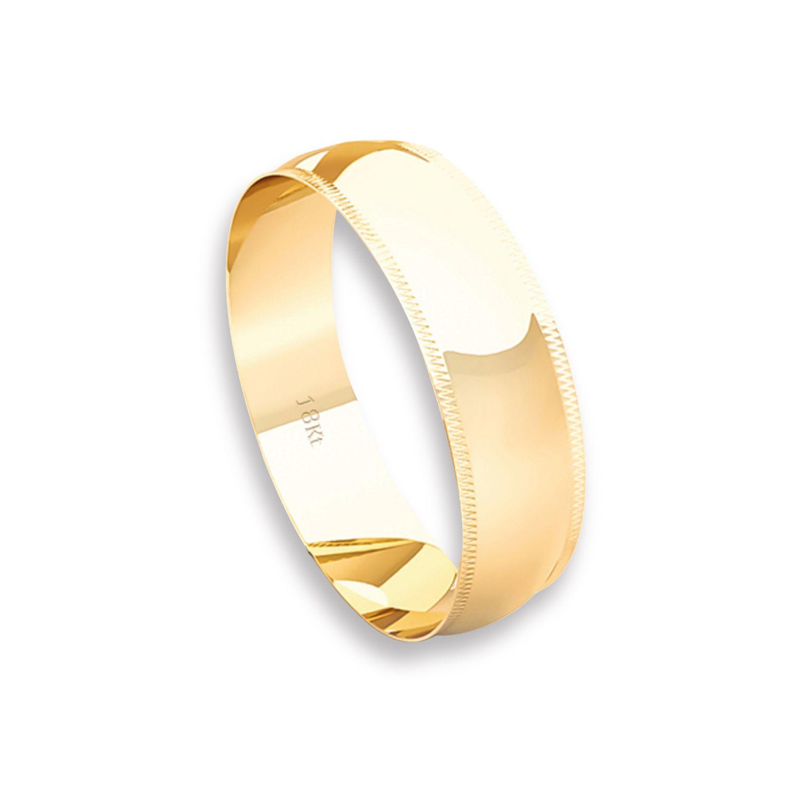 Argolla Matrimonio de Oro Amarillo 18kt Inglés Alejandrina de 5,0mm-2