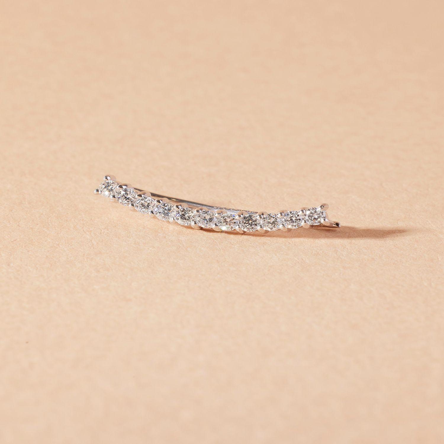 Aros de Oro Blanco 18kt Diamantes 40Pts Total | Danielle Costantini-2