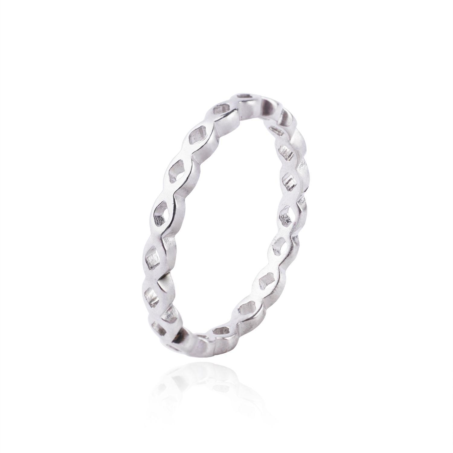 Anillo de Plata Esterlina 925 Entrelazados 51-2