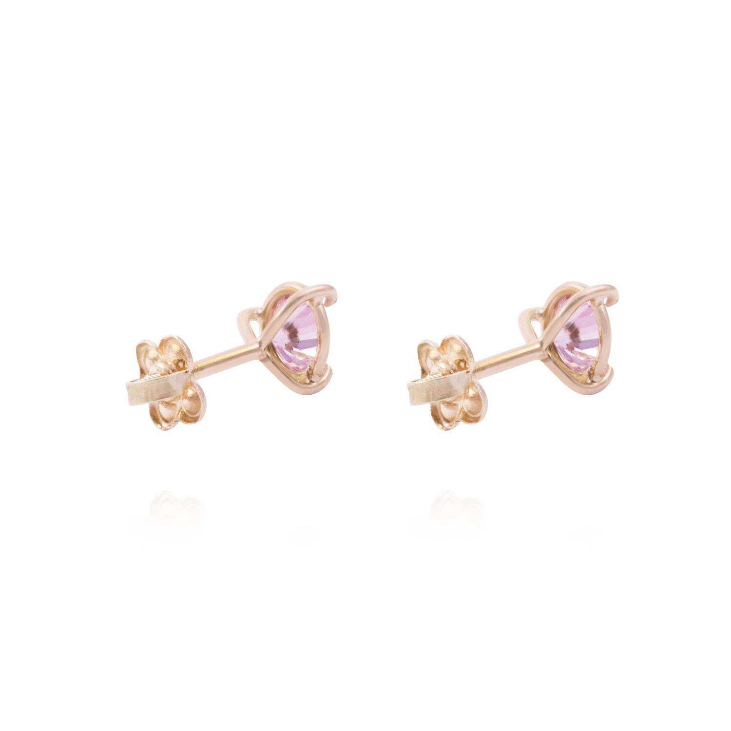 Aros Oro Miel 18kt Rosa de Francia 5mm-2