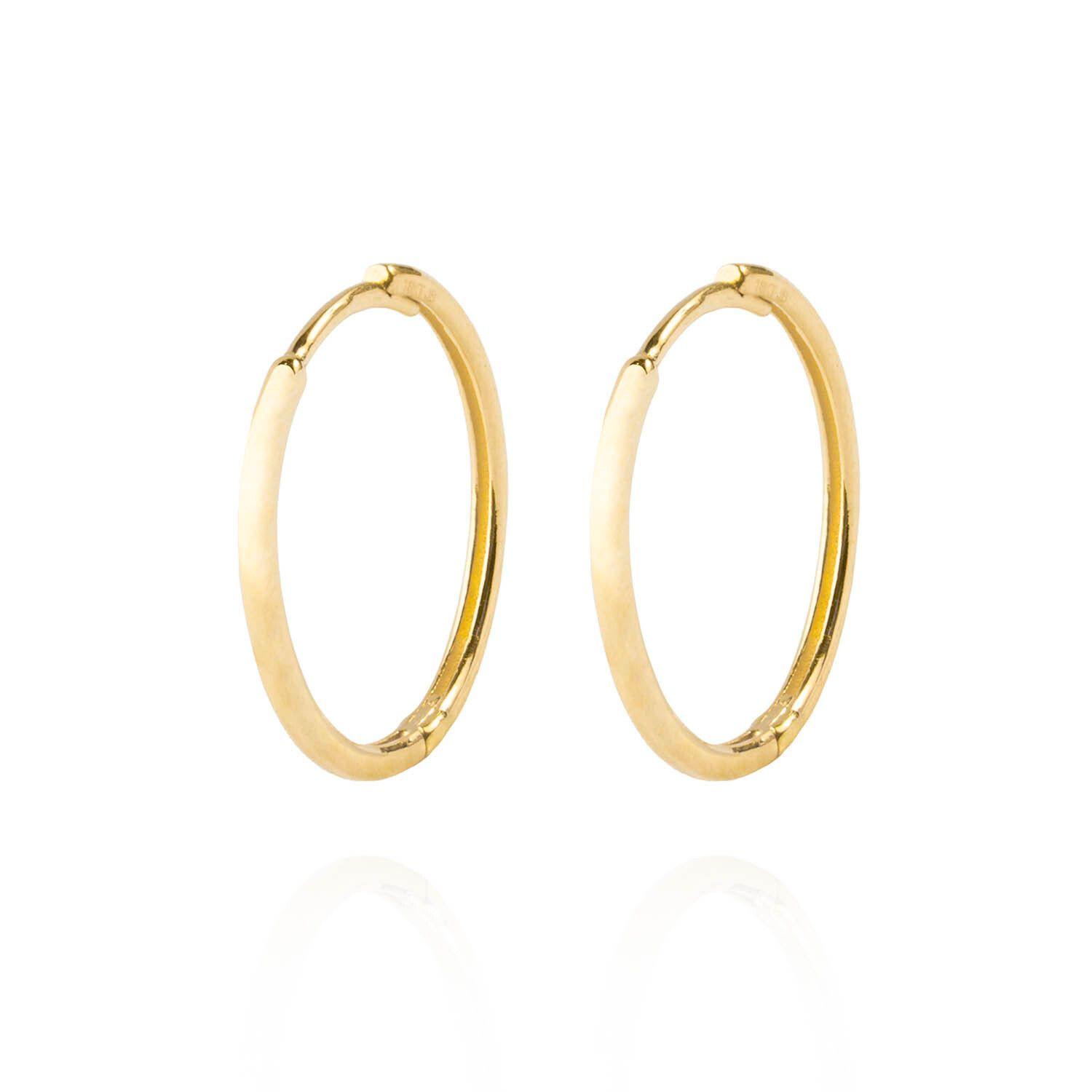 Aros de Oro 18kt Argollas Delgada-2