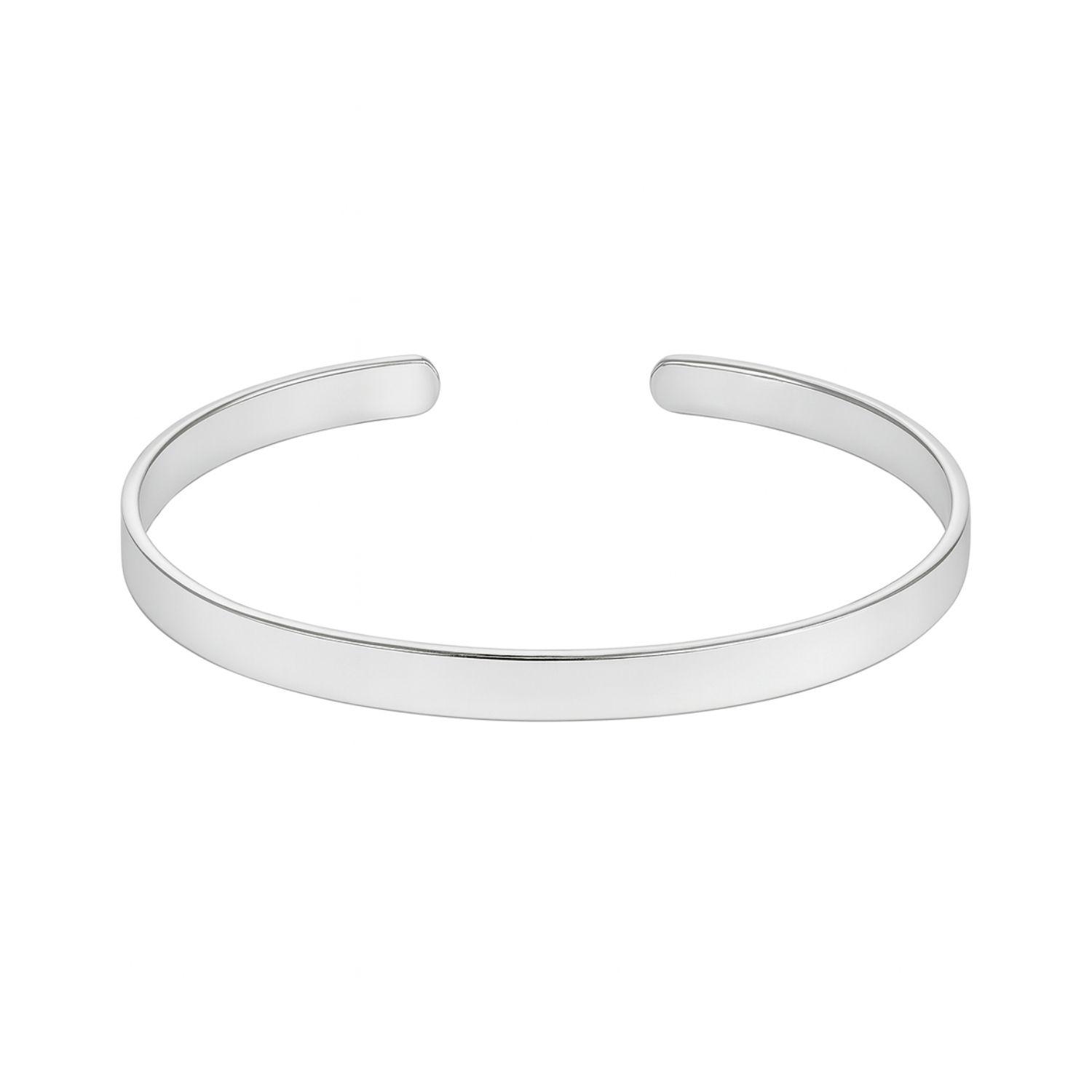 Pulsera de Plata Esterlina 925 Esclava Abierta Recta-0