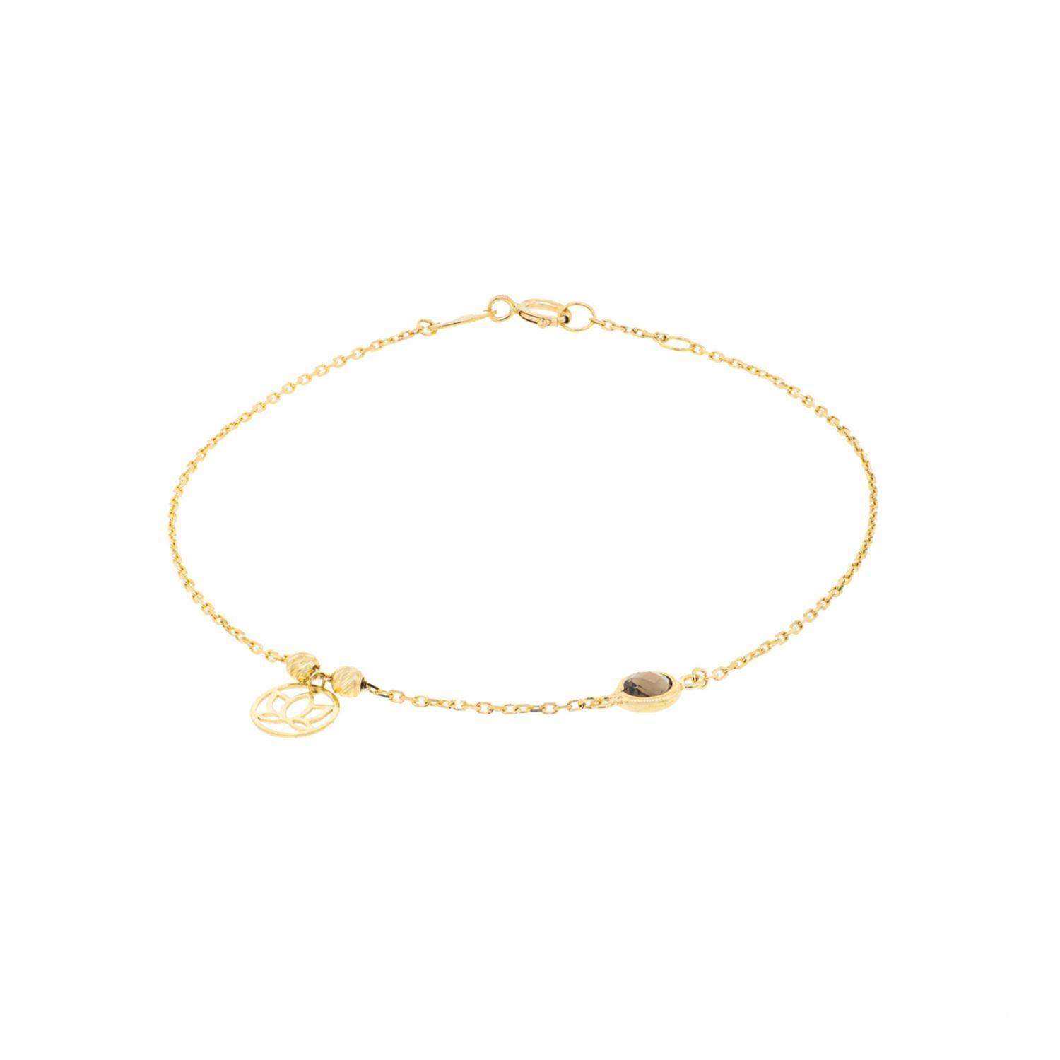 Pulsera de Oro 18kt Flor de Topacio-2