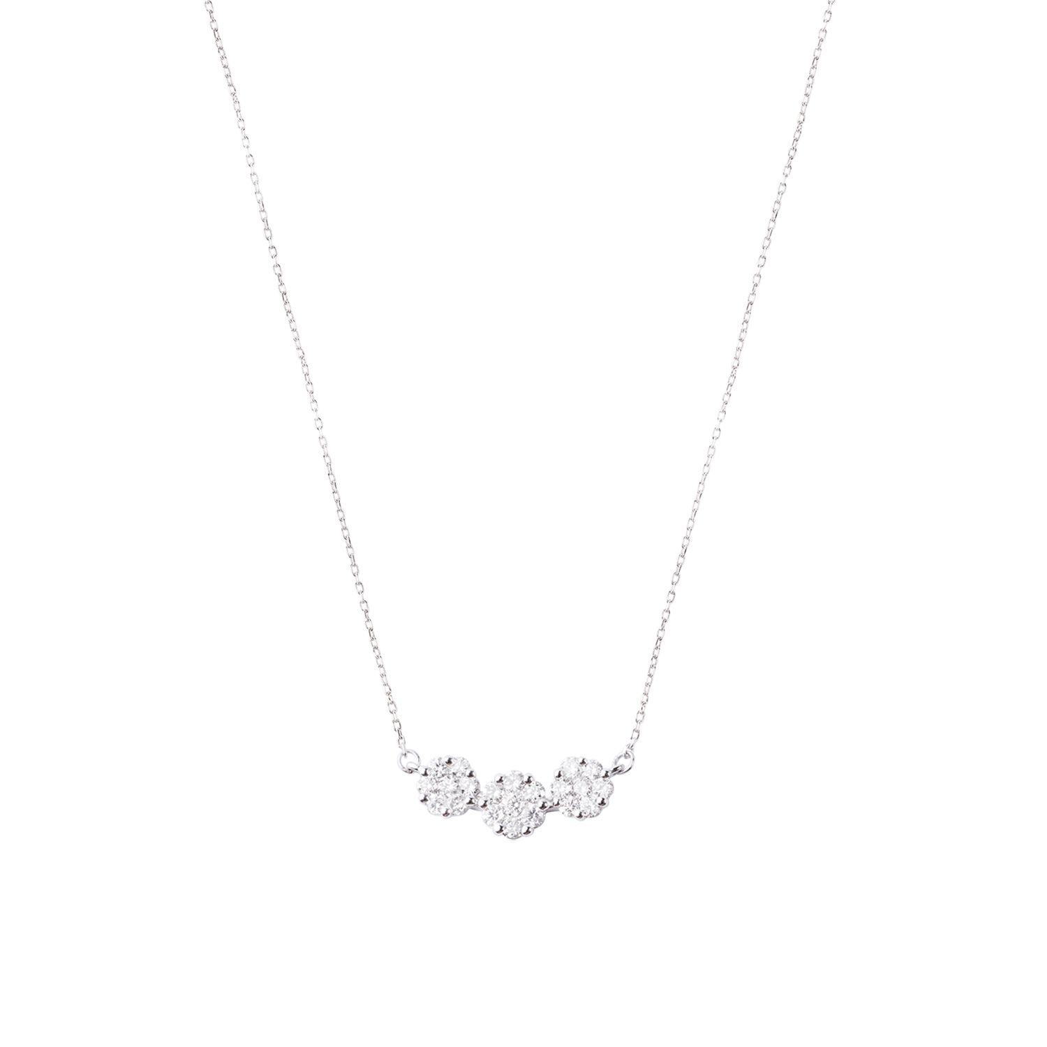 Collar de Oro 18kt con Diamantes 21pts Corte Brillante calidad SI/H-2