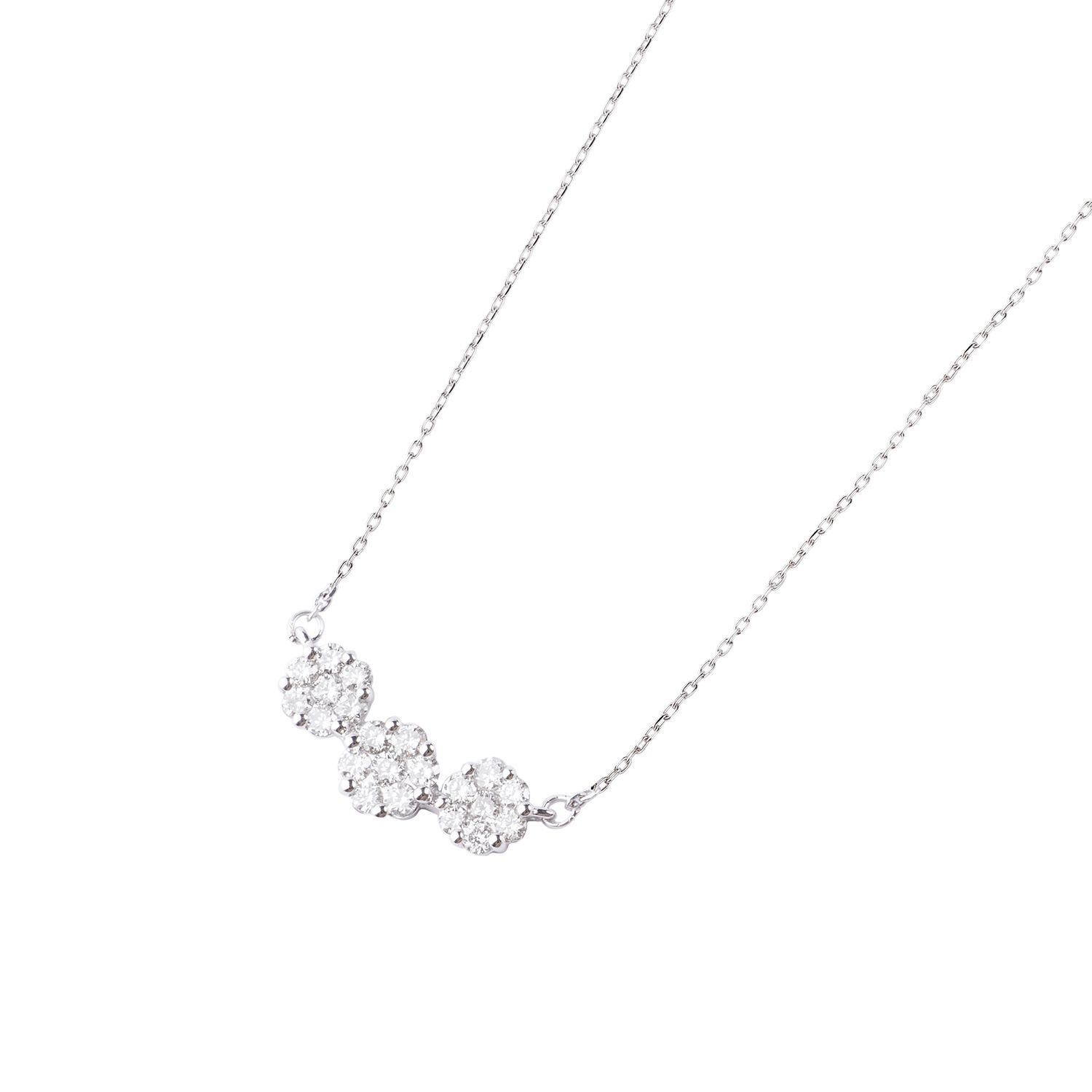 Collar de Oro 18kt con Diamantes 21pts Corte Brillante calidad SI/H-0