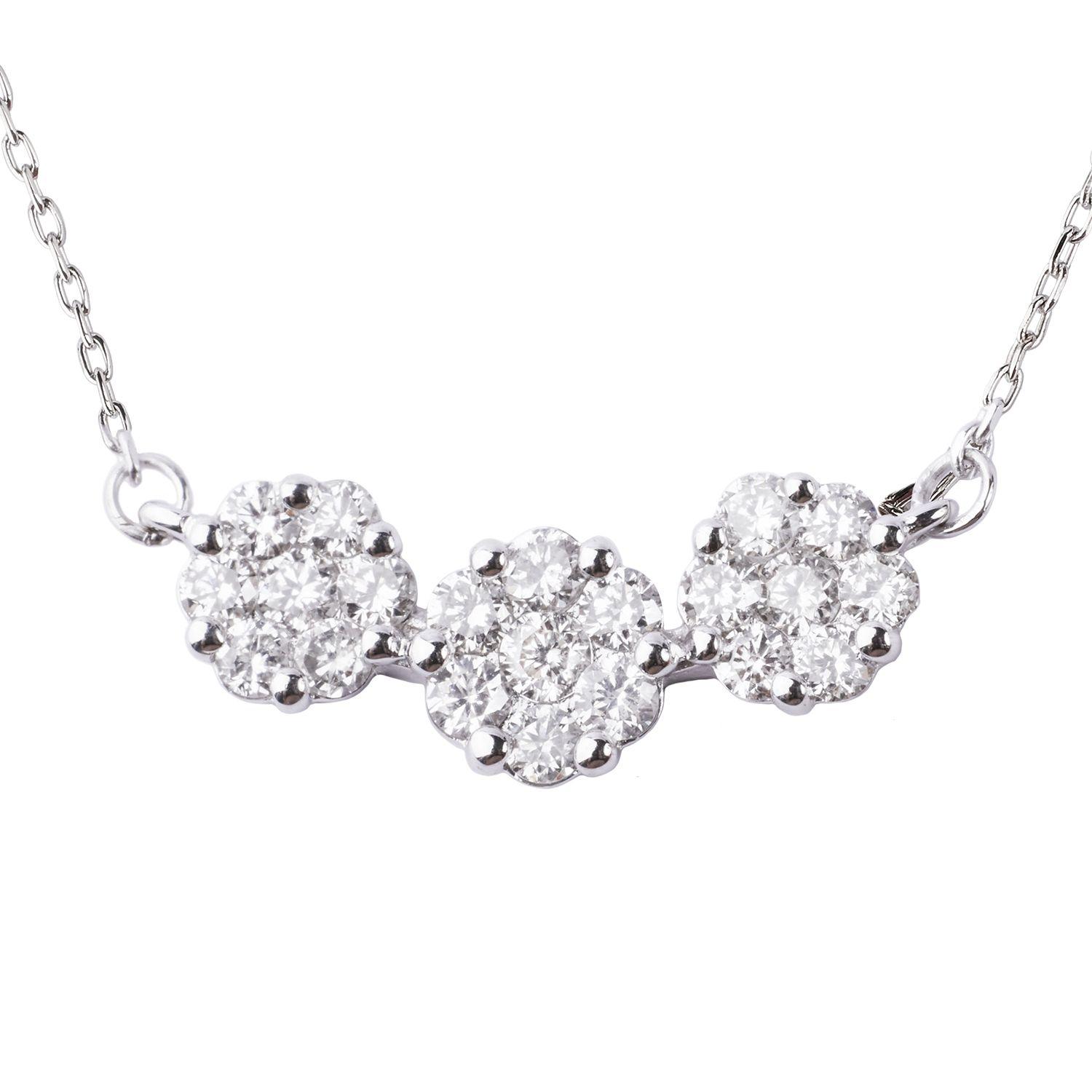 Collar de Oro 18kt con Diamantes 21pts Corte Brillante calidad SI/H-1