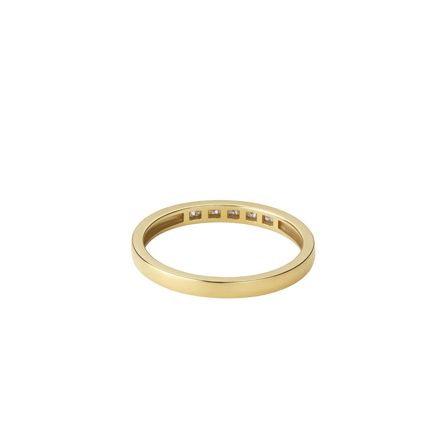 Anillo Oro Amarillo 18kt Diamantes Riel 23 Pts-2