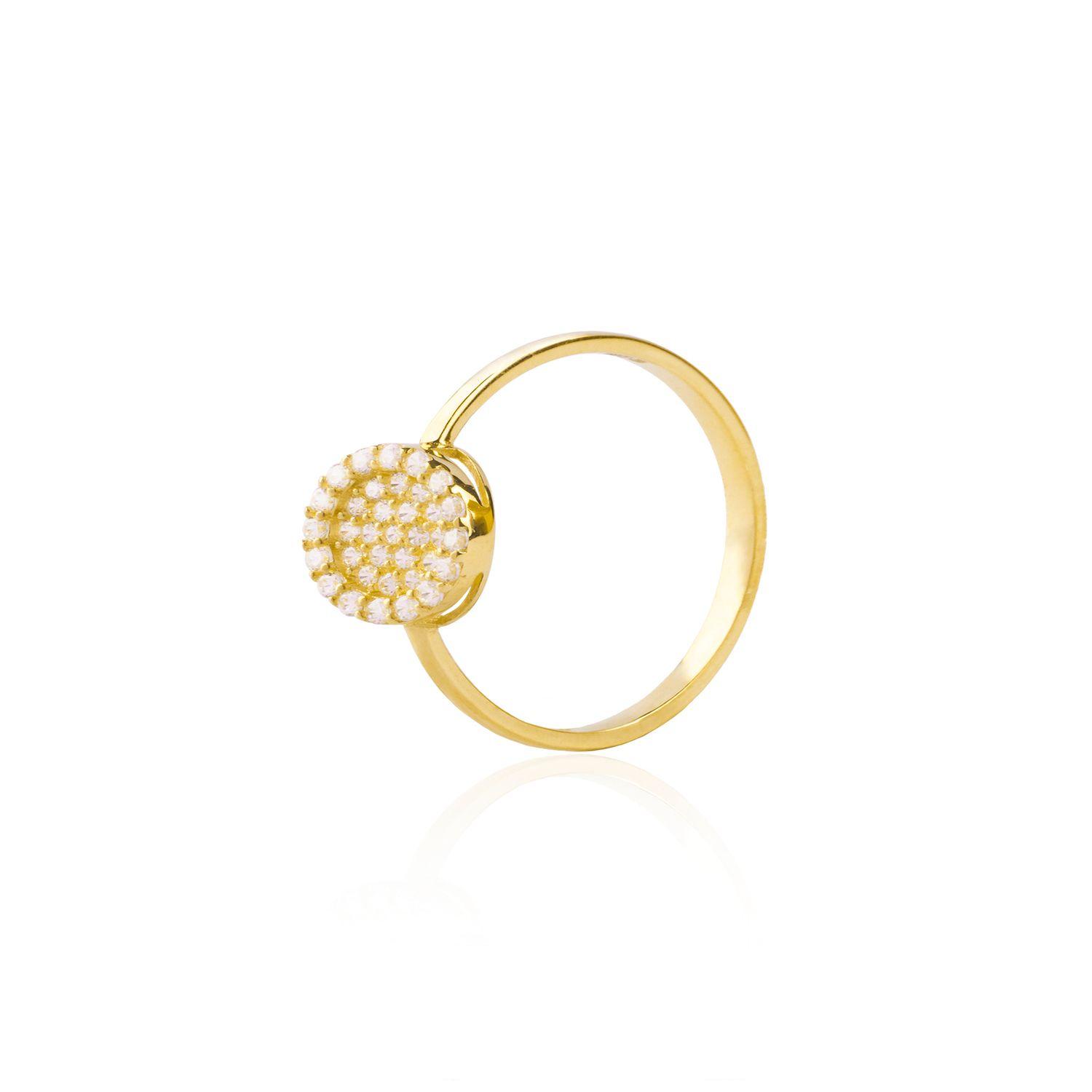 Anillo de Oro 18kt Circonita Sello-0
