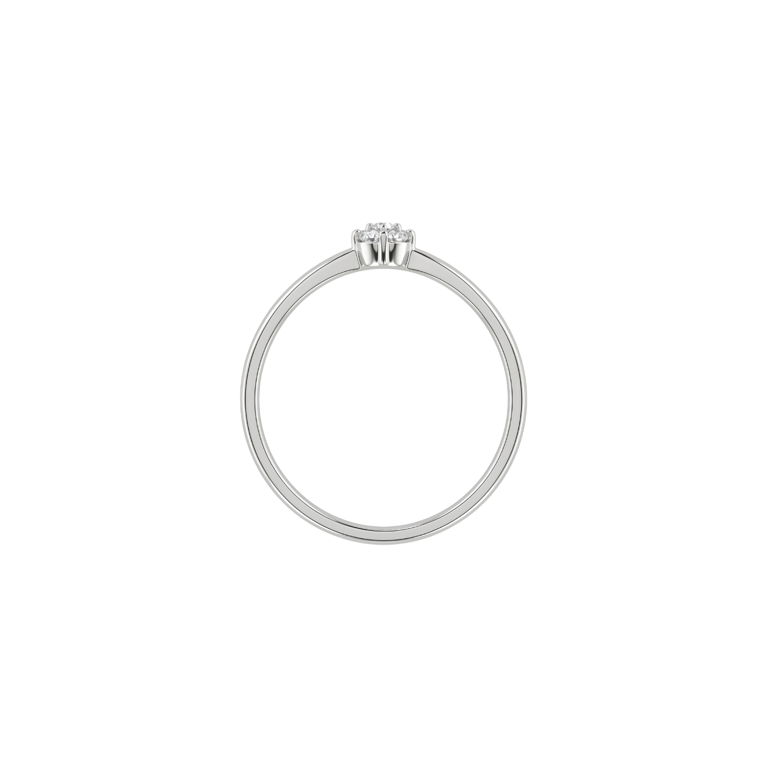 Anillo Oro Blanco 18kt Diamantes 9Pts Roseta-1