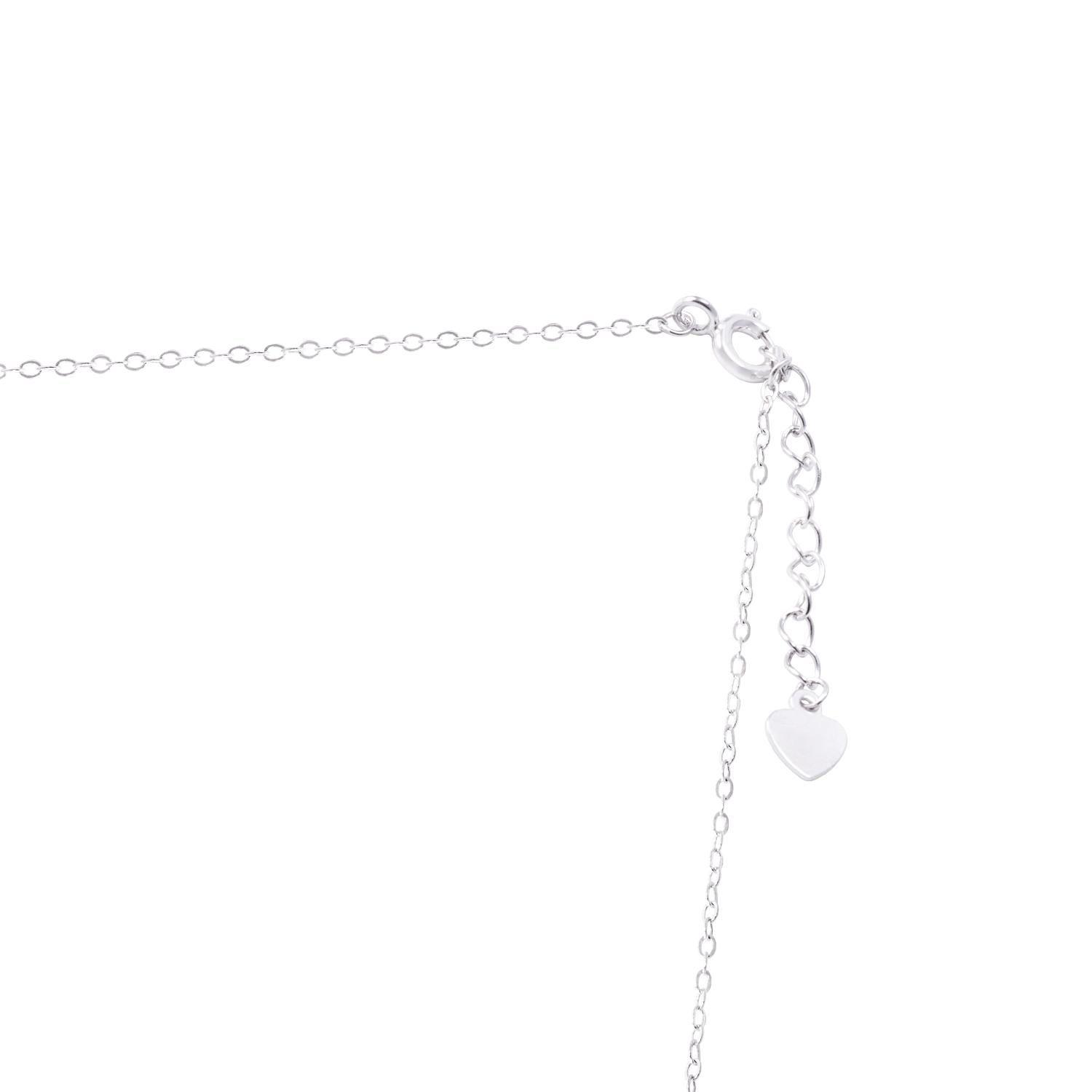 Collar de Plata Esterlina 925 Rectangulo Circonita-2