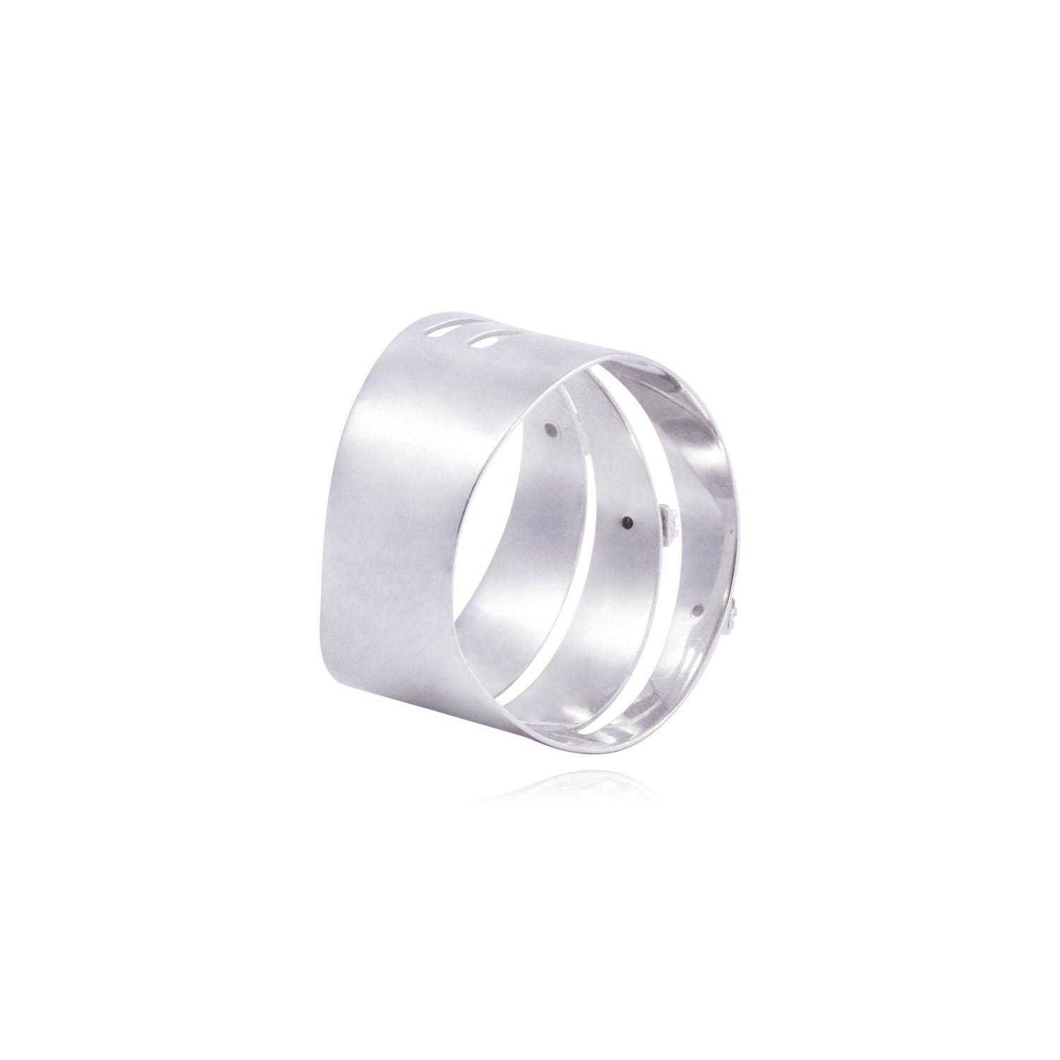 Anillo de Oro Blanco 18kt con Diamantes de 1,5Pts-2