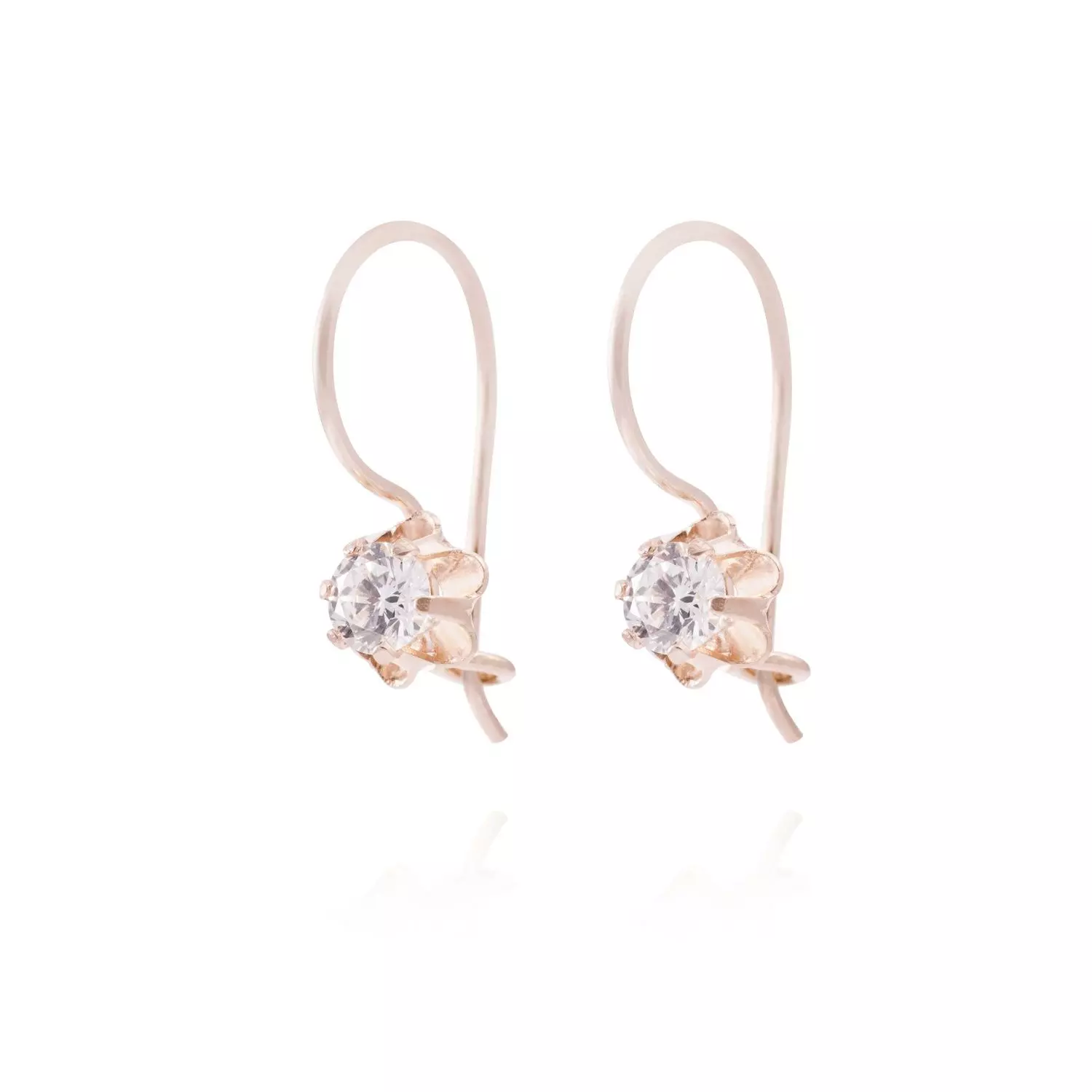Aros Oro Miel 18kt Colgante Circón-0
