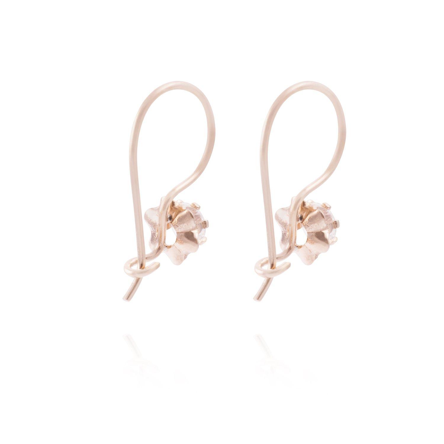 Aros Oro Miel 18kt Colgante Circón-2