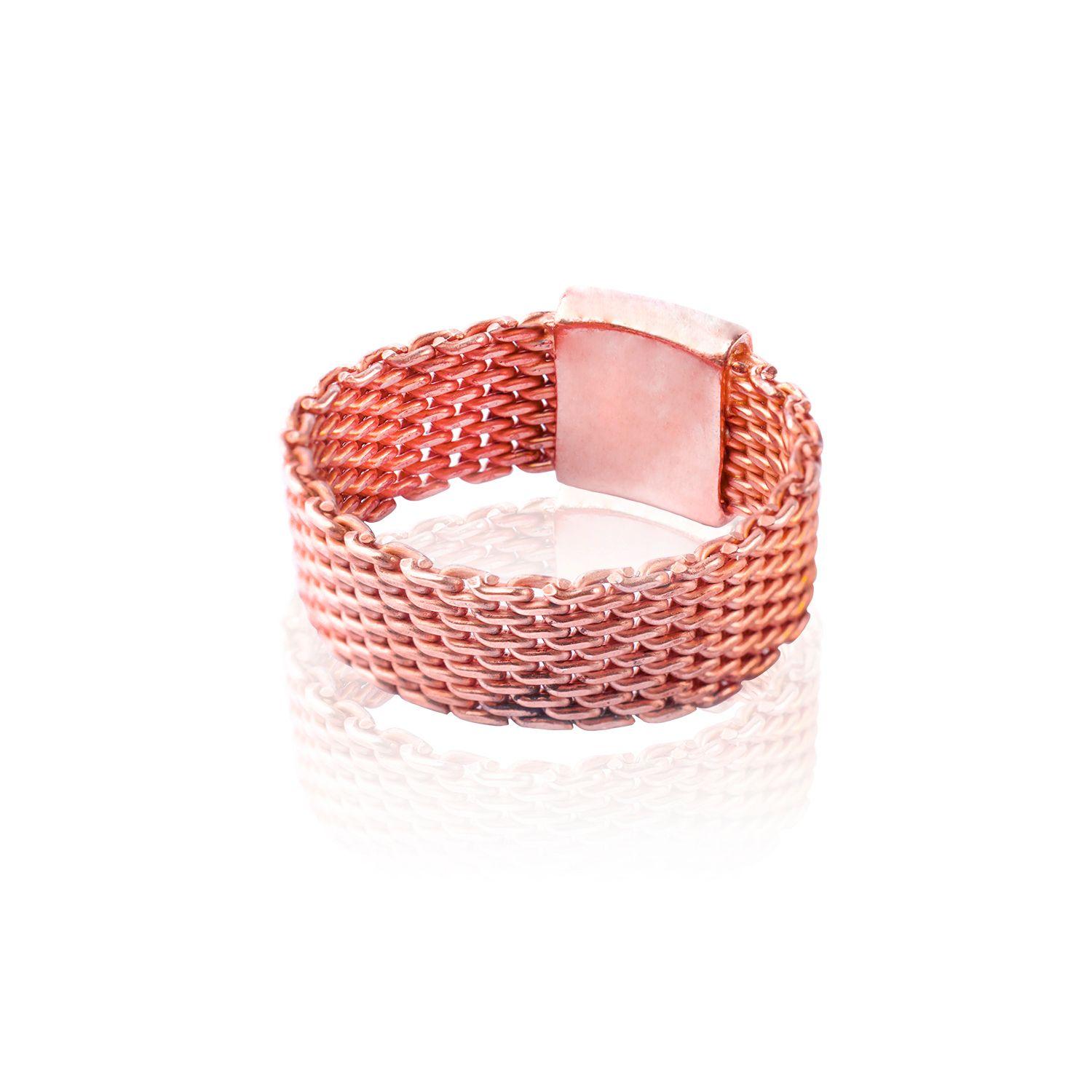 Anillo de Plata Esterlina 925 Placa Rose Revestido Oro 18kt-2