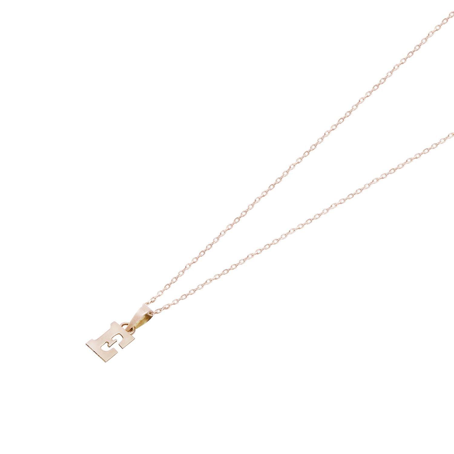 Colgante Oro Miel 18kt Letra E-2