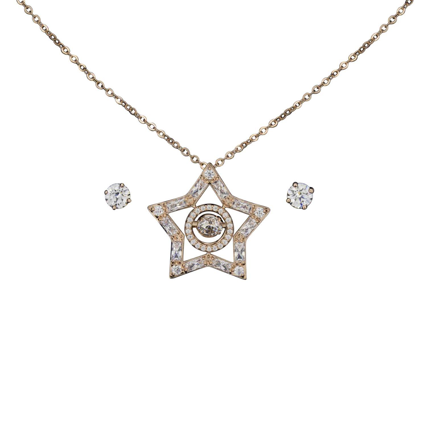 Conjunto Swarovski Stella Rosado-1
