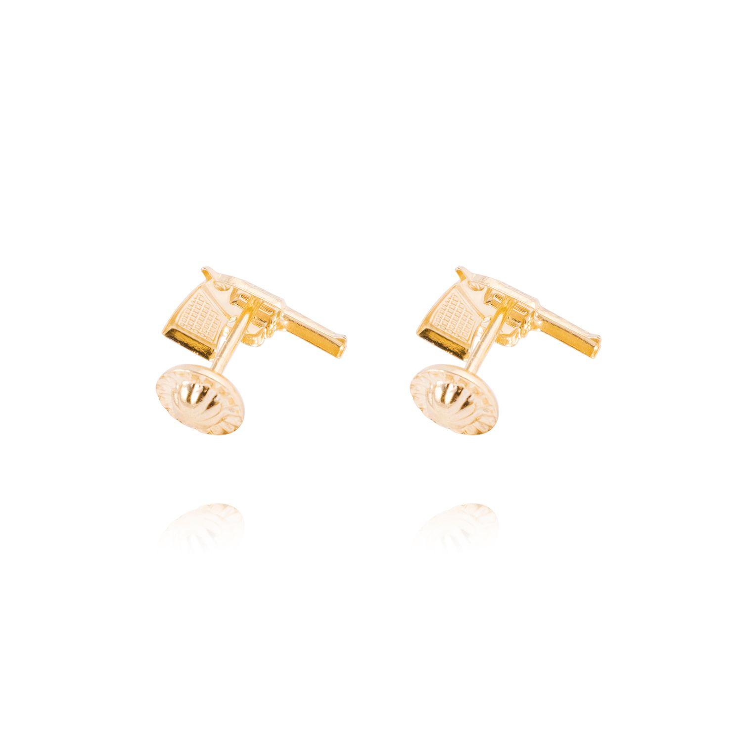 Aros de Oro de 18kt Modelo Pistolitas-2
