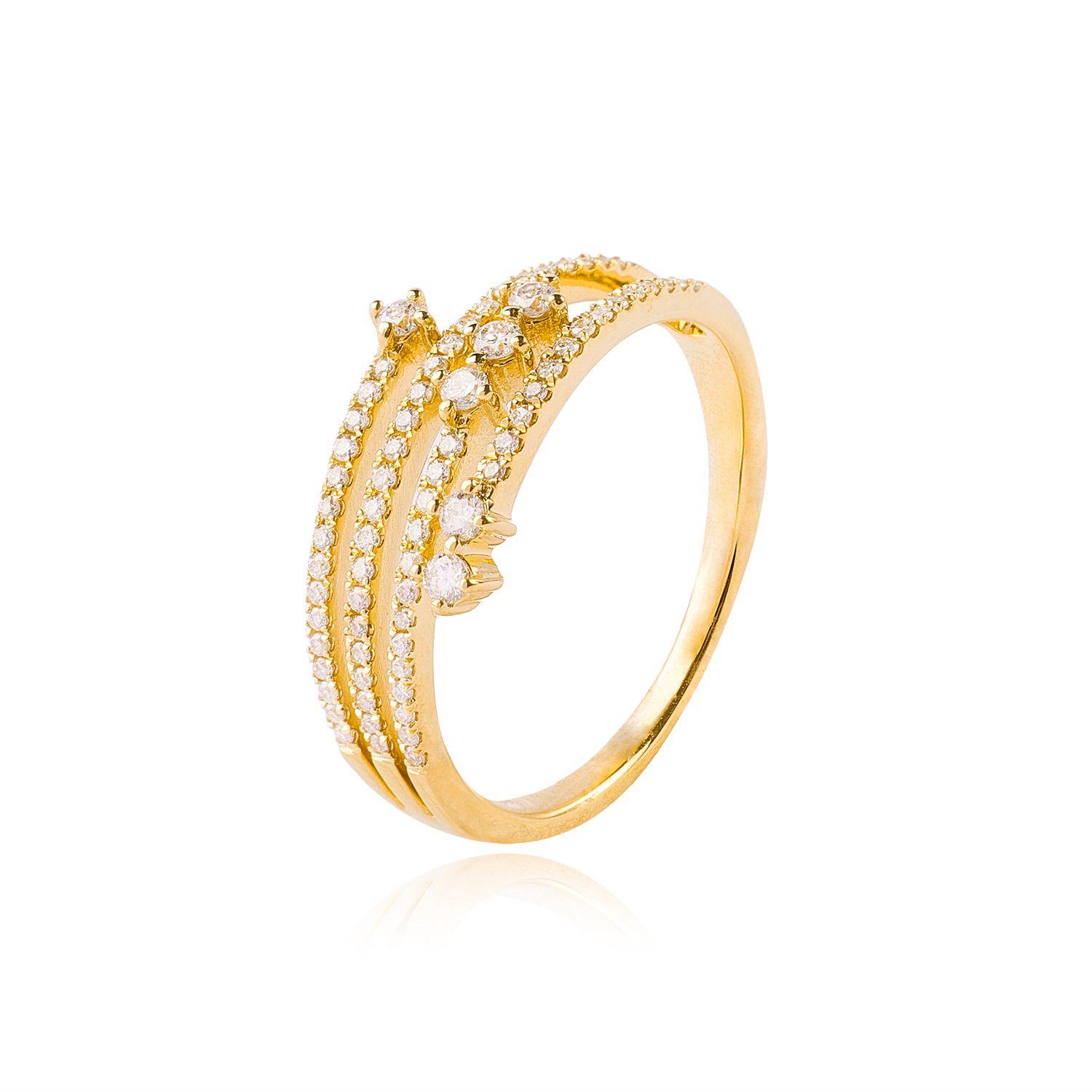 Anillo Oro Amarillo 18kt Diamantes 30 Pts SI/H Brillante-0