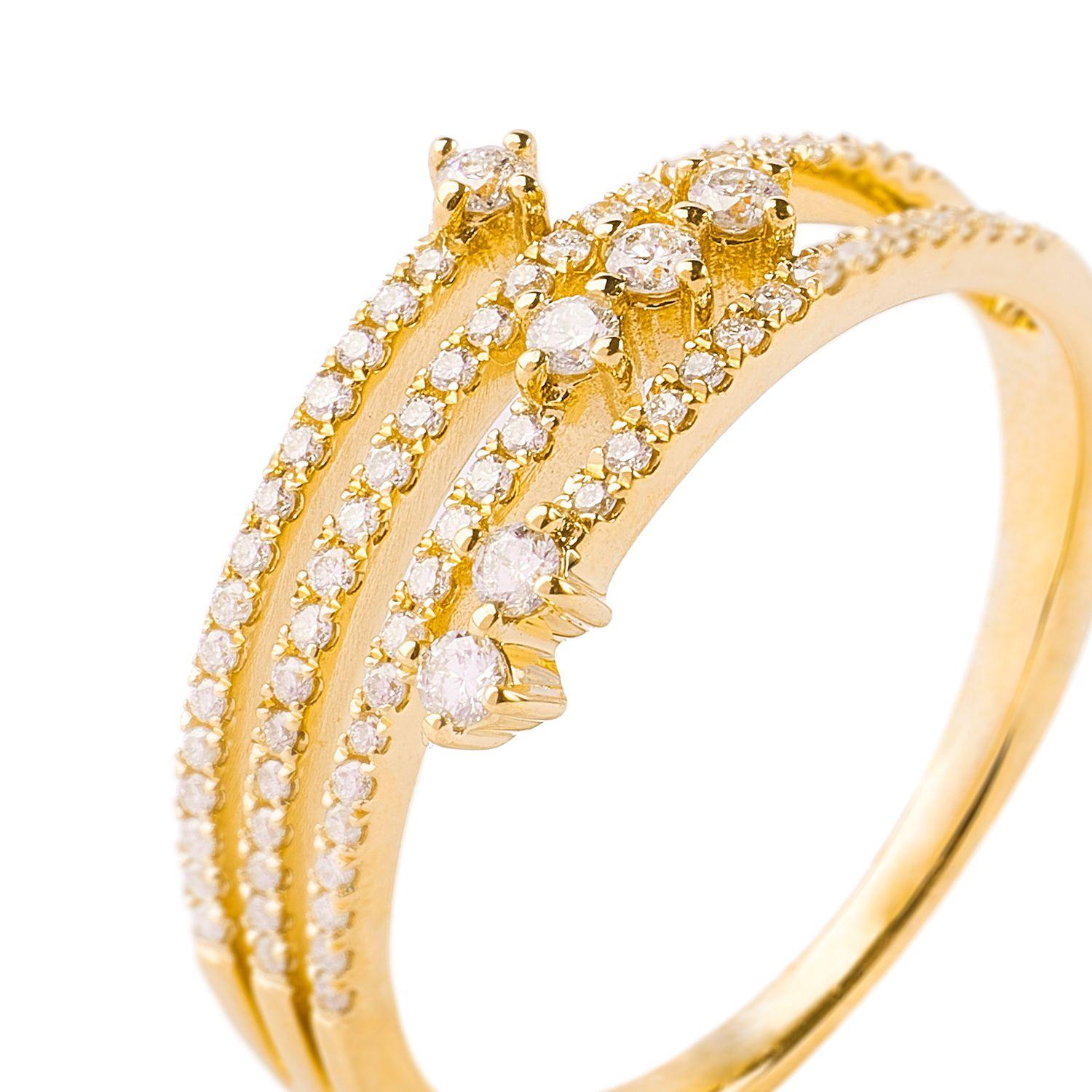 Anillo Oro Amarillo 18kt Diamantes 30 Pts SI/H Brillante-1