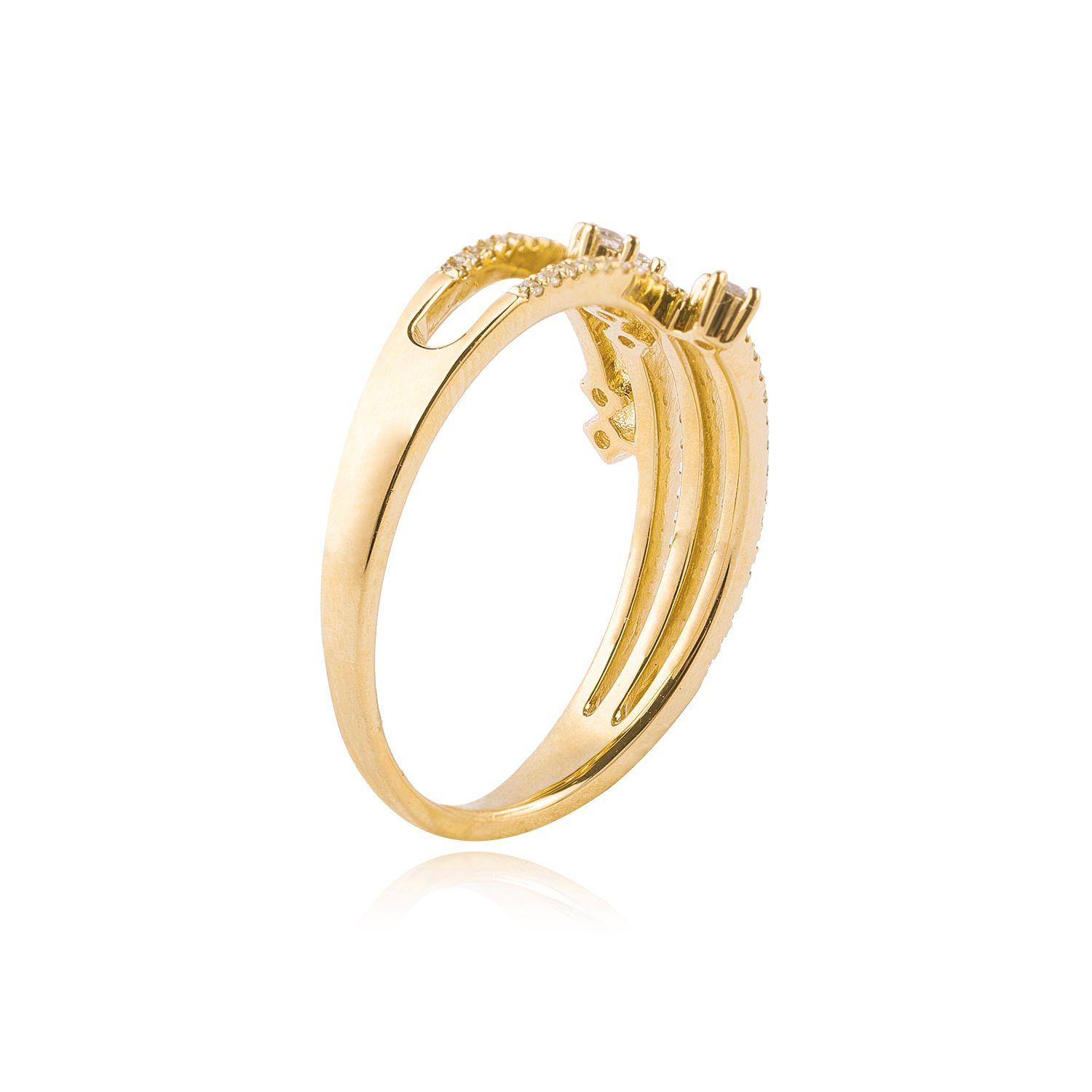 Anillo Oro Amarillo 18kt Diamantes 30 Pts SI/H Brillante-2