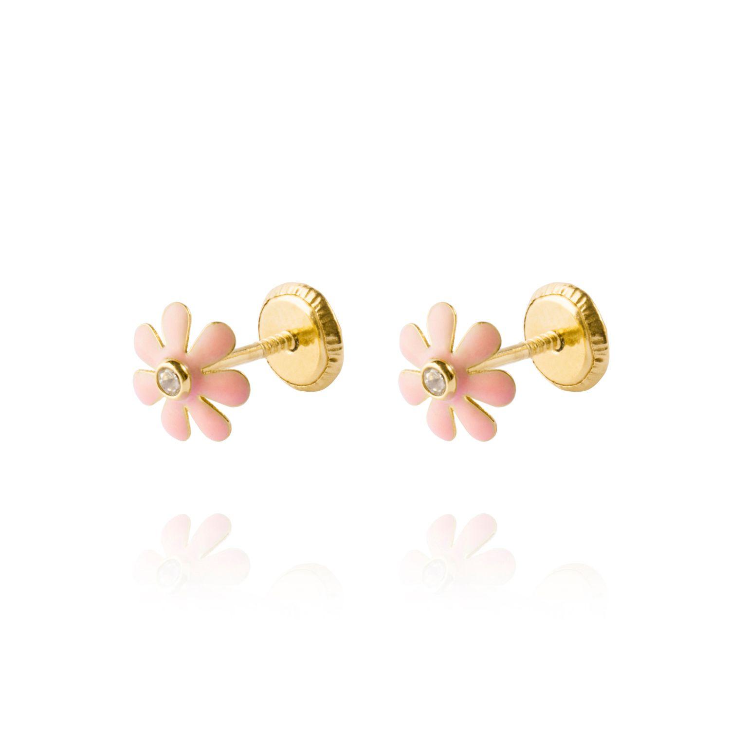 Aros de Oro 18kt Modelo Margarita.-1