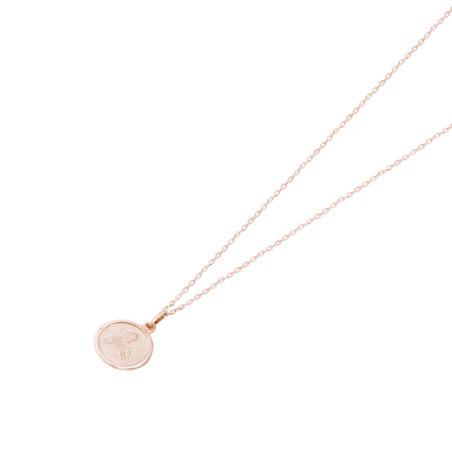 Colgante Oro Miel 18kt Sagrado Corazón con Bisel-2