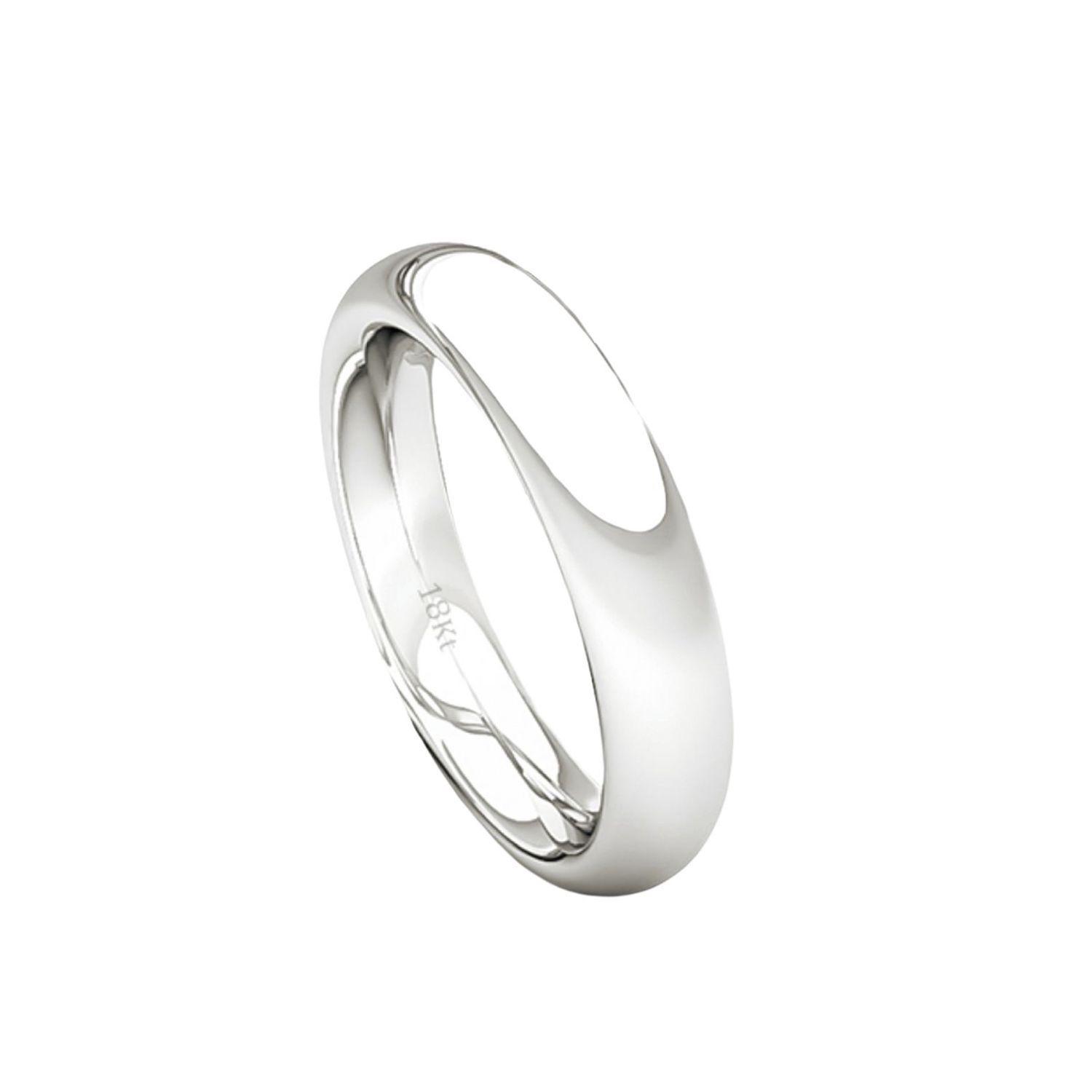 Argolla Matrimonio de Oro Blanco 18kt Inglés Garda Ergofit de 3,5mm-2