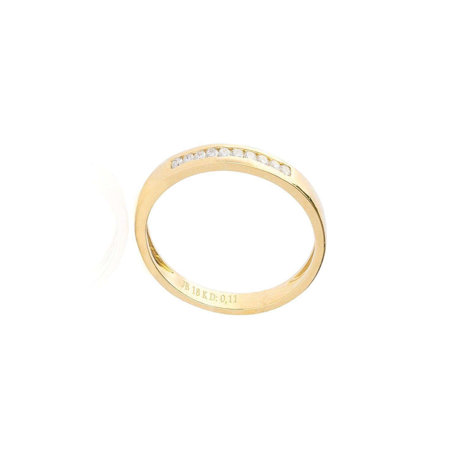 Anillo Oro Amarillo 18kt Diamantes 11 Pts-2