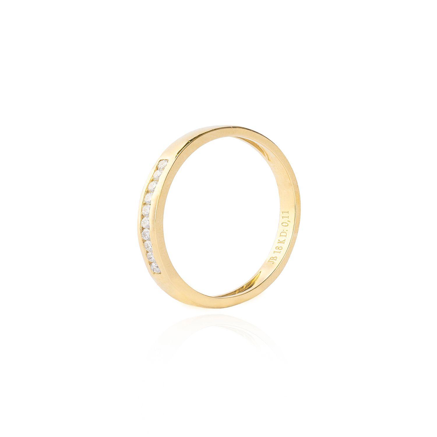 Anillo Oro Amarillo 18kt Diamantes 11 Pts-0