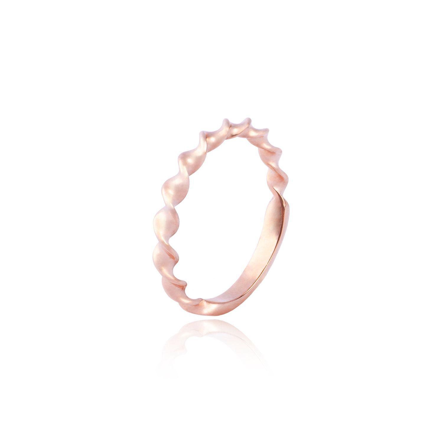 Anillo de oro 18kt Espiral tono rosa-0